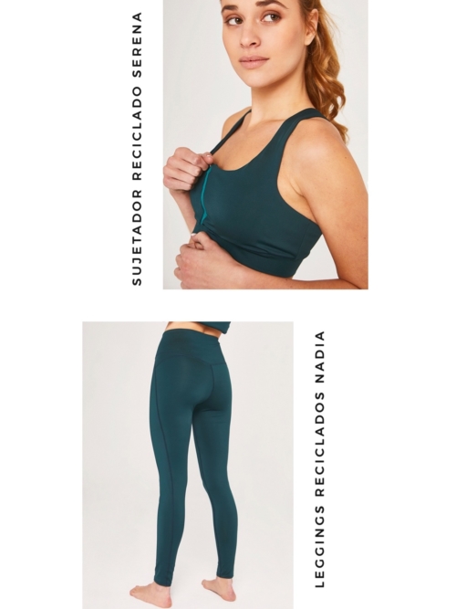 Pack leggings y sujetador verde ActandBe