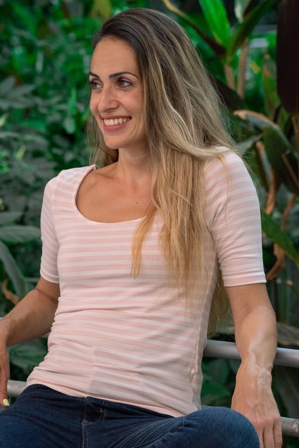 Camiseta Simone Rosa de algodón orgánico